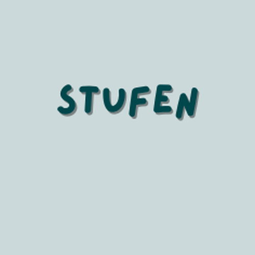 Schriftzug Stufen